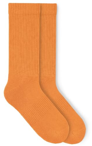 von Jungfeld - 1 Paar Classic Socken für Damen & Herren Gr. 39-42 - Hochwertige Socken aus Bio-Baumwolle in TigerOrange