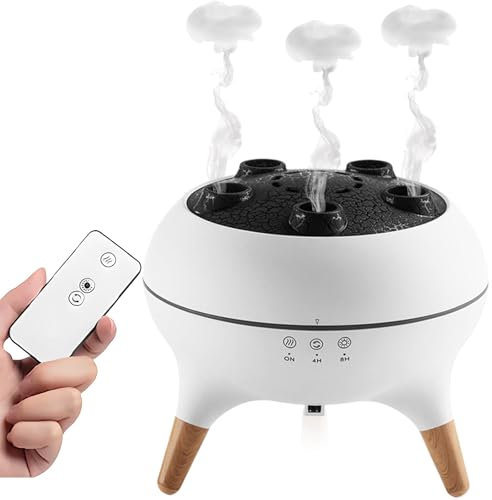 Difusor de Aromaterapia, Humidificador de Medusas Dinámico de 250 Ml, Control Remoto, Luz de 7 Colores, Spray Puede Seguir el Ritmo de la Música, Dos Modos de Pulverización, Dos Configuraciones de Sin
