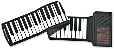 Pianos Digitales Para Piano Portátil Plegable De 61 Teclas Enrollado A Mano, Instrumento Musical, Teclado Electrónico