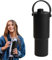 Nybhyjka - Botella de acero inoxidable con pajita (735 ml) con tapón | Botella al vacío impermeable con revestimiento cerámico para escuela, camping, senderismo, deporte