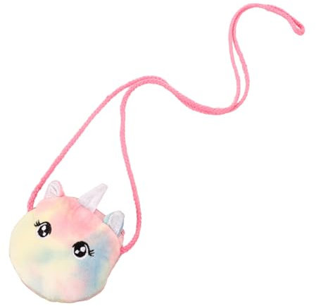 Cabilock Plüsch Einhorn Schultertasche Mädchen Tasche Nette Design Umhängetasche Mit Gurt Für Partys Reisen Und Alltag Kleingeld Aufbewahrungstasche