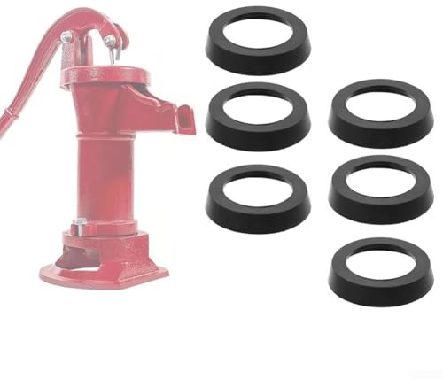 Handpumpen-Brunnendichtungs-Set, 6 Stück, Gartenpumpen-Lederdichtung, 75 mm Gummi-Becher-Dichtungsset, Gusseisen-Dichtung, für Auslauf-Handpresse