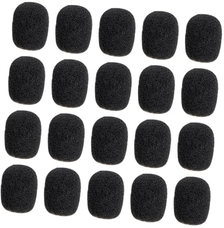 UPKOCH 20pcs Lapel Microphone Sponge Covers Windshield Mic Windscreens Professional Mic Accessories for Protection Against Spit and Wind Interference