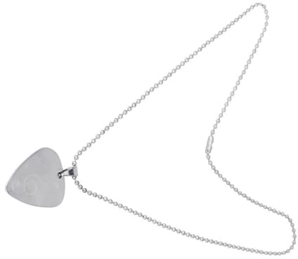 Xiuganpo 6 Muster Metall-Pick-Kette Stilvolle Klassische Plektrum-Kette für Gitarre/Bass/Ukulele/E-Gitarre (E)