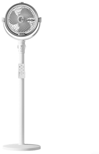 EXTRWORY Standing Oscillating Misting Fan with Humidifying System 4 Speeds Remote and Timer for Backyard Deck Party White(White)