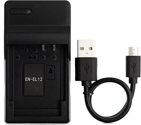 EN-EL12 USB Charger for Nikon Coolpix AW130, AW100, AW120, AW110, S6200, S6300, S8100, S8200, S9100, S9300, S9500, S9900 Camera and More