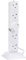 Invero® 10 Way Gang Tower Mains Power Extension Socket Adapter 2M Metre British Approved Lead UK Plug - White