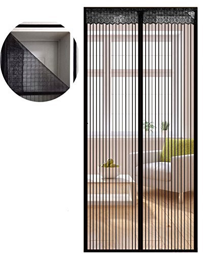 Icegrey Zanzariera Magnetica Per Porte Finestre Tenda Zanzariera Con Magneti Rete Anti Zanzare Zanzariera Strisce Laccio Adesivo Fotogramma Intero Versione Nero 140x240cm