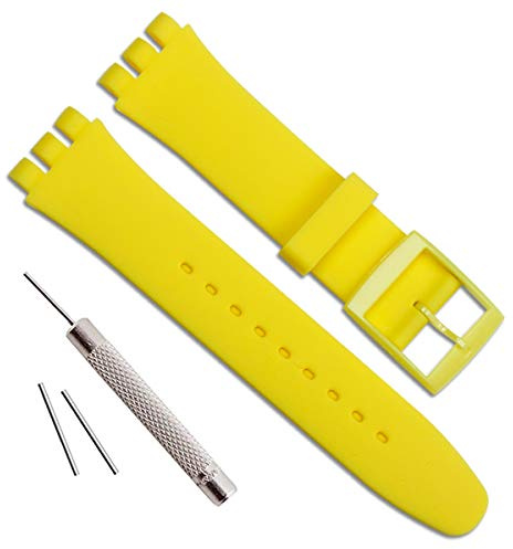GreenOlive Cinturino di ricambio in silicone per orologio, impermeabile, 17 mm, 19 mm, 20 mm, 17 mm, 19 mm