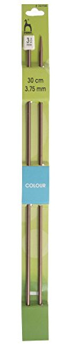 Pony Single Ended Aluminium Colour Knitting Pins - 30Cm x 3.75mm