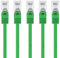 1aTTack.de 10m - grün - 5 Stück Cat7 Netzwerkkabel SFTP Patchkabel Lankabel Rohkabel 10GB/s - 500 Mhz konfektioniert mit 2 RJ45 Stecker Cat 6a