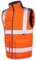 Leo Workwear Torrington Hi-Vis Warm Quilt Lining PU Coated Polyester Bodywarmer, Large, Hi-Vis Orange