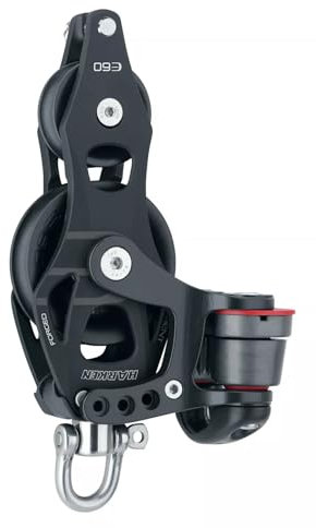 HARKEN 60 mm Element Fiddle Drehgelenk Block mit Becket und Cam