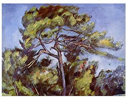 Bilderdepot24 Kunstdruck Poster - Paul Cézanne Die grosse Kiefer 60x40 cm ca. A2 - Alte Meister Bild ohne Rahmen