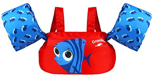 Gogokids Gilet da Nuoto per Bambini, Giubbotto di Galleggiabilità Regolabile con Imbracatura a Spalla - Sicurezza e Comfort per Ragazze e Ragazzi, 2-6 Anni da 14 a 23 kg