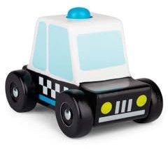 Tobar Polizeiauto aus Holz mit Sound und Spielfunktion und elektronischer Sirene