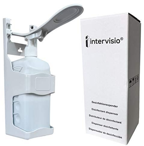 intervisio Desinfektionsspender Desinfektionsmittelspender 1000ml Ellbogenspender Wandmontage Wandspender Seifenspender – 1 Stück