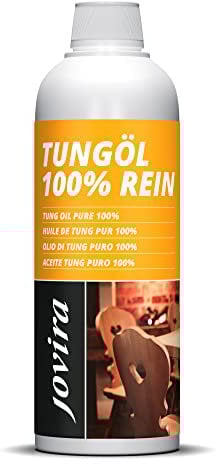 JOVIRA PINTURAS - 500 ml - Olio di tung (100% puro). Adatto per trattare il legno, proteggendolo dal sole e dalla pioggia. Impedisce l'ingresso dell'umidità (500 Mililitros, Incolore) D-36