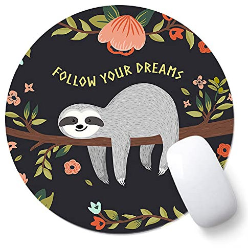 AOKSUNOVA Tapis de Souris Motif Rond Tapis de Souris Mignon 200 x 200 mm