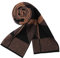 WANYING Herren Strickschal 6% Wolle Gestrickter Schal Winter Herbst Herrenschal Wolleschal Elegant Gentleman - Triangel Muster Schwarz & Braun