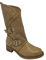 STILL Stivale Stivaletto Traforato Tacco Basso Comodo Moda Nero 36 Beige