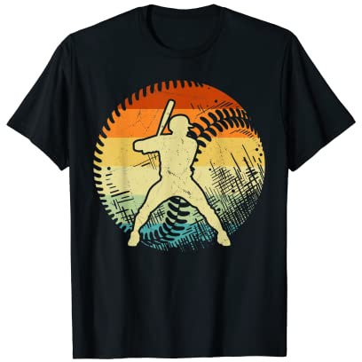 Retro Baseball Männer Jungen Baseball T-Shirt