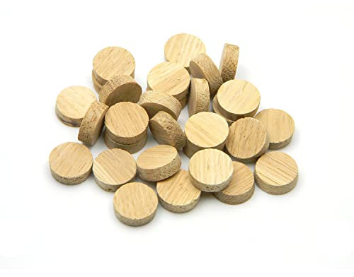 Oakcrafts 19 mm Kreuzkornstopfen – Eiche, hellbraun, 25 Stück