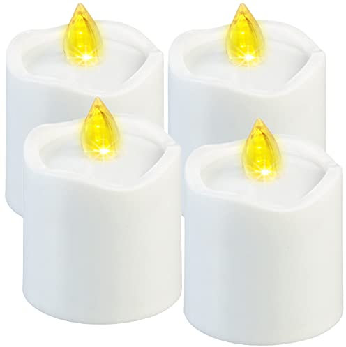 PEARL Grabschmuck: 4er-Set flackernde LED-Grablicht-Kerzen, leuchtet Tag & Nacht, weiß (LED-Grablicht Flacker-Funktion, mit Flackereffekt, Solarleuchten)