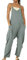 BRONG Latzhose Damen Arbeitshose Lose Ausgebeult Ärmellose Overalls Frauen Einstellbar Lätzchen Hose Damen Jumpsuit Langes Spielanzug Hose mit Großer Tasche Strampler Grün XXL