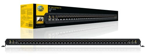 HELLA 1GJ 358 197-321 LED-Arbeitsscheinwerfer - Black Magic Slim Lightbar 40 - 12/24V - schlank - 12000lm - Anbau/Schraubanschluss - stehend - Geländeausleuchtung - Kabel: 2000mm - Stecker: offene Kabelenden - Menge: 1