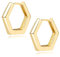 ALEXCRAFT 14K Hexagon Creolen Gold Klein Huggie Goldene Ohrringe Damen Vergoldet Ohrringe für Frauen Freundin Mama Mädchen