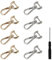 Pilikoll 8pcs D-Ringe Drehbare Karabinerhaken mit 1 stück kleinen Schraubendrehern Schwenker Hummer Haken Schlüsselanhänger D-Ringen Taschen Schnallen Metall für DIY Handtaschen Zubehör(Gold&Silber)