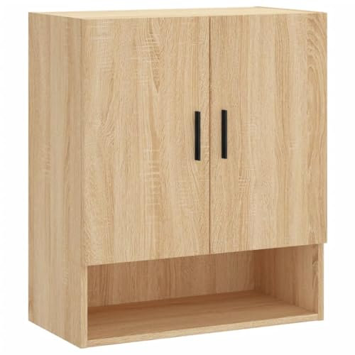 vidaXL Armoire Murale, Placard Suspendu avec Rangement, Meuble Flottant de Salon Salle de Séjour Intérieur, Moderne, Chêne Sonoma Bois d'Ingénierie