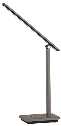 EGLO LED Akku Tischlampe Iniesta, aufladbare Nachttischlampe Touch dimmbar | Schreibtischlampe Büro mit USB Ladefunktion, Kunststoff in Cappuccino und Schwarz, warmweiß-kaltweiß