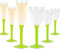 Flutes Champagne Plastique (20) + Verres Plastique Reutilisable (20) - Gobelet, Verre a Pied Coloré - Design Idéal pour Anniversaire, Mariage, Noël - 100% Recyclable et Réutilisable (Vert Anis)