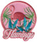 Catch the Patch Flamingo Vogel Tier - (Größe: 5,3 x 6,1 cm) – Aufbügler & Applikationen in verschiedenen Größen – Ideal für Kleidung, Schulranzen, Jeans & Rucksäcke