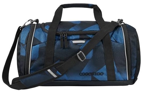 coocazoo Sporttasche „Electric Ice”, schwarz-blau, Hauptfach, Nasswäschefach, Seitentasche, Reflektoren, 20 Liter, ab der 3. Klasse