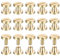 QUARKZMAN Paquet de 30 Vis Chicago en Laiton, 4X8mm, Vis à Tête Plate, Fixation Arrière, Clous, Rivets de Fixation pour Bricolage, Artisanat Du Cuir, Sangle de Ceinture