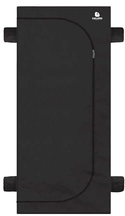 Caluma Growzelt 40×40×160 cm – professionelles Indoor-Zelt, Growbox für Pflanzenanbau, lichtdicht, ultrarobuster Rahmen, mit Reißverschluss & Kabelöffnungen – Caluma Skin 0,4 x 0,4 x 1,6 m