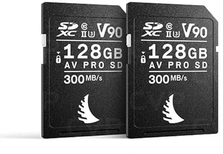 Angelbird AV Pro Lot de 2 Cartes mémoire SD MK2 128 Go UHS-II V90 U3 Classe 10 pour Nikon