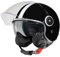 VINZ Arenas Jethelm mit Doppelvisier | Roller Helm mit Streifen & mit Sonnenblende | In Gr. XS-XXL | ECE 22.06 Zertifiziert | Motorradhelm mit Visier | Viele Farben Erhältlich - Schwarz