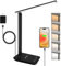 Jumoking Schreibtischlampe LED Dimmbar Augenschutz,Desk Lamp mit 5 Farben und 5 Helligkeitsstufen,Tischlampemit USB Ladeanschluss Touch Steuerung für Kinder, Schlafzimmer, Lektüre, Büros (Black)