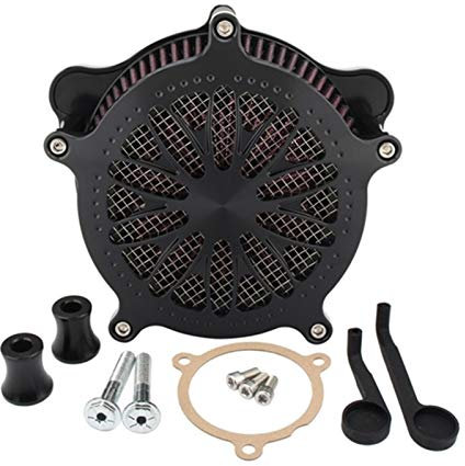 Pizgear Kit di aspirazione filtro aria, for Harley, Softail M8 Low Rider Sport Glide FXDR Touring Road King Limited Big Twin Cam filtri di aspirazione per depuratori d'aria per moto(C)