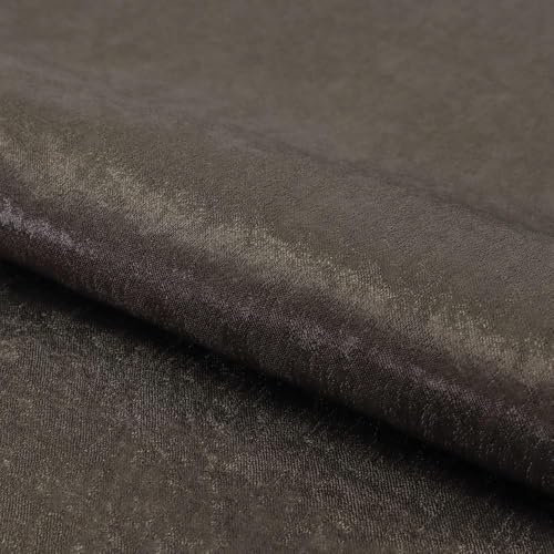 Fabreco – Polsterstoff Meterware PLATINUM (100 x 148 cm) – Eleganter Möbelstoff mit Glanz – Bezugsstoff Möbelstoff – Stoffe zum Nähen – Robuster Stoff für Sofa, Stuhl & Dekoration (Dunkelbraun)