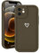 Micoden for iPhone 12 Case Cute Girls Silicone Shockproof Protective Bumper Case with Love Heart Pattern Design for iPhone 12-Brown
