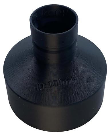 Maker Fixer Female Dust Extraction Adaptor Compatible with DeWalt AirLock, 100mm ID Inner Diameter (Female ID 100mm (4))
