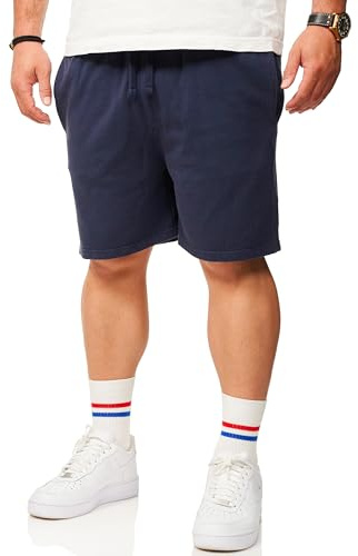 behype. Herren Kurze Hose Sweatshorts Sommershorts aus 100% Baumwolle - Bermuda-Shorts mit Gummibund für Männer - Gym-Shorts im Modern-Fit