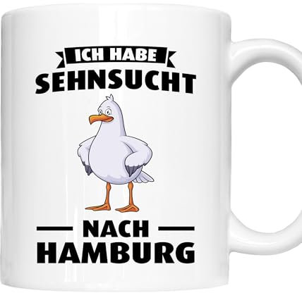 Hamburg Tasse | ich habe Sehnsucht nach Hamburg | Hamburg Geschenk Hamburg Norddeutschland Kaffeebecher