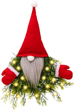 dzqad Outdoor Weihnachtskranz - Künstliche Grünpflanzen Dekoration für Zuhause | Weihnachtsschmuck für die Haustür - für Innen Außen Wand Fenster Kamin Schlafzimmer Wohnzimmer Garten Hof Büro Winter