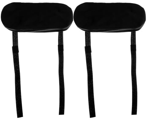 Mipcase 2pcs Black Arm Rest Pads for Office Chair with Supple Cotton and Pp Material, Easy Movement Design, Suitable for Caregiving Scenarios and Extended Work